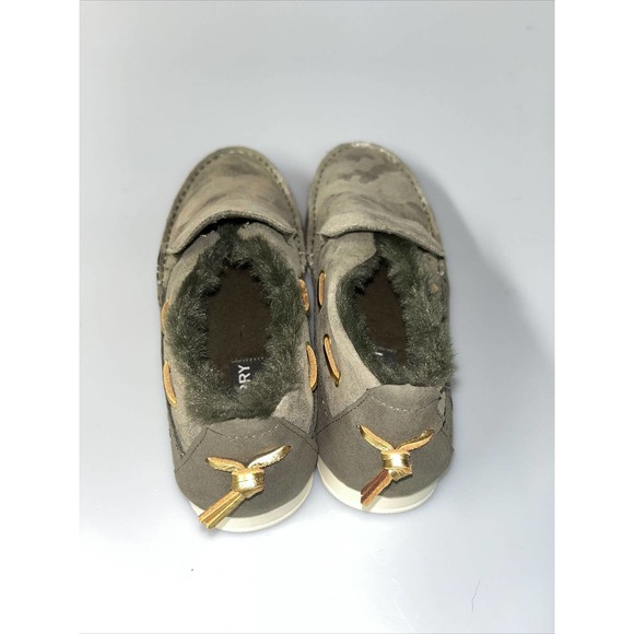 Sperry Size 7.5 M MOC-SIDER Olive Leather Moccasin Loafers New Women's Shoes - Picture 4 of 11